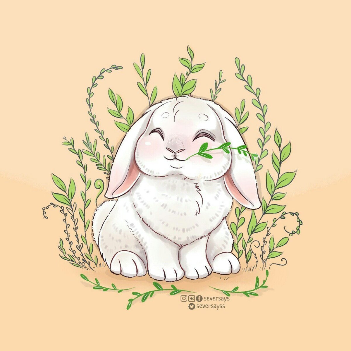 Милые кролики рисунки