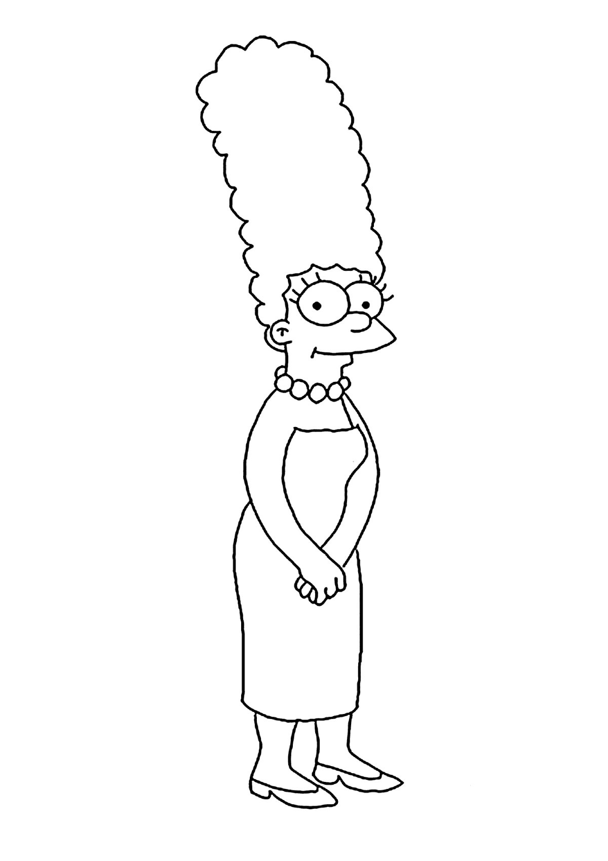 Мардж симпсон раскраска