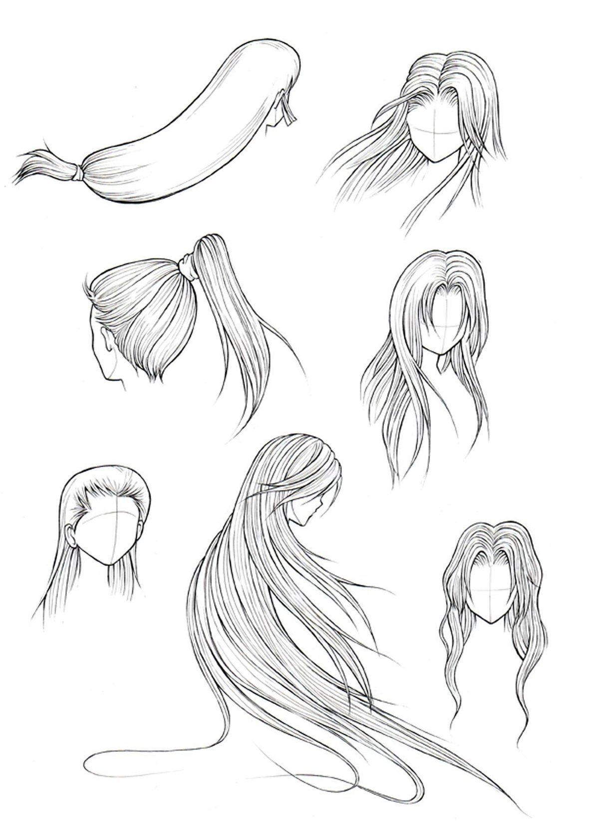 картинки волос карандашом