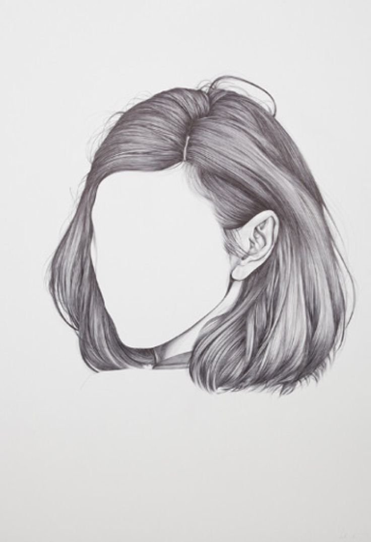 картинки нарисованных девушек с волосами