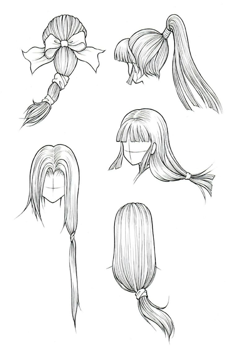 картинки волос карандашом