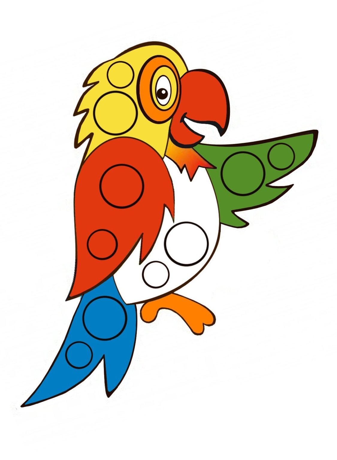Изображение попугая для детей