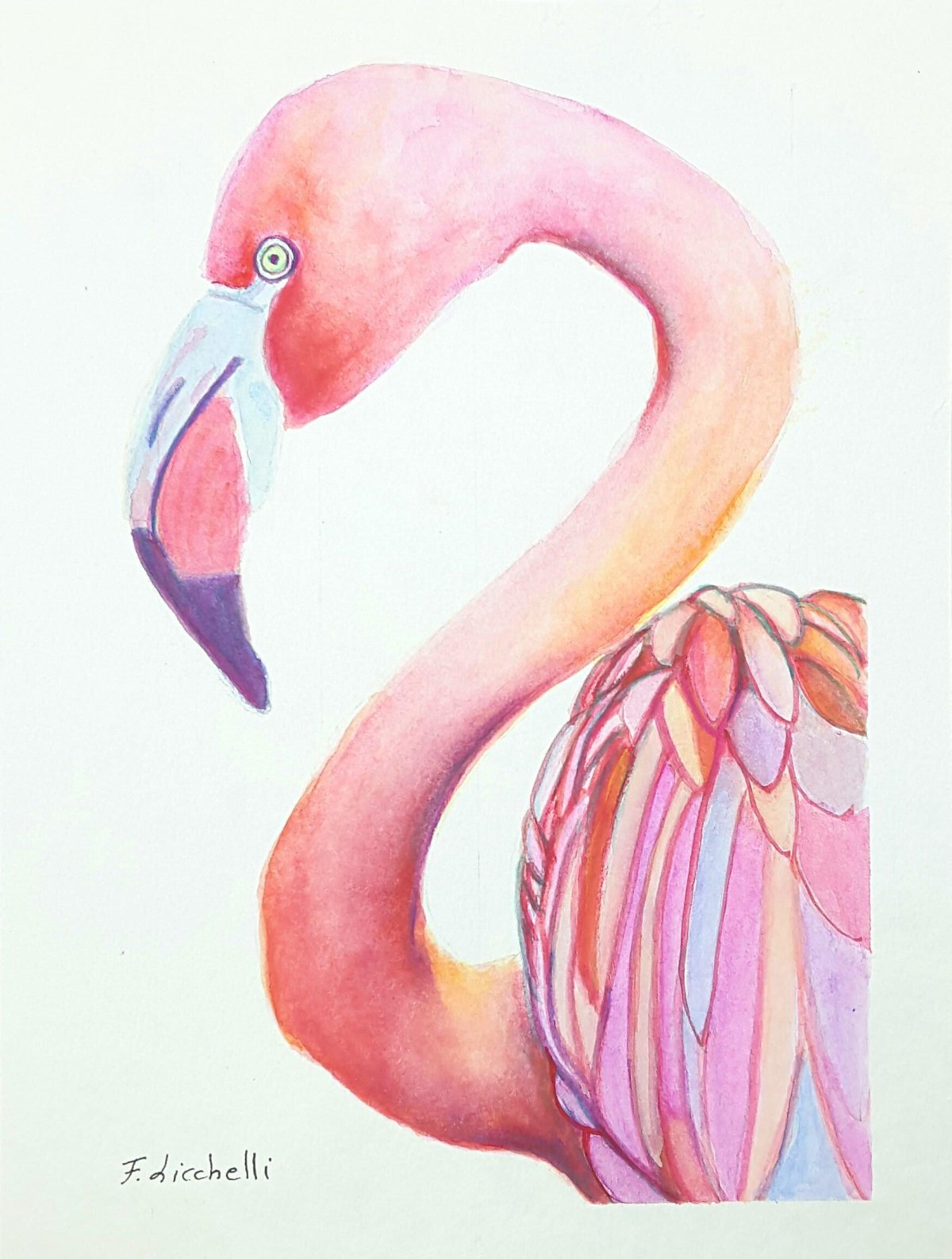 Фламинго живопись для детей