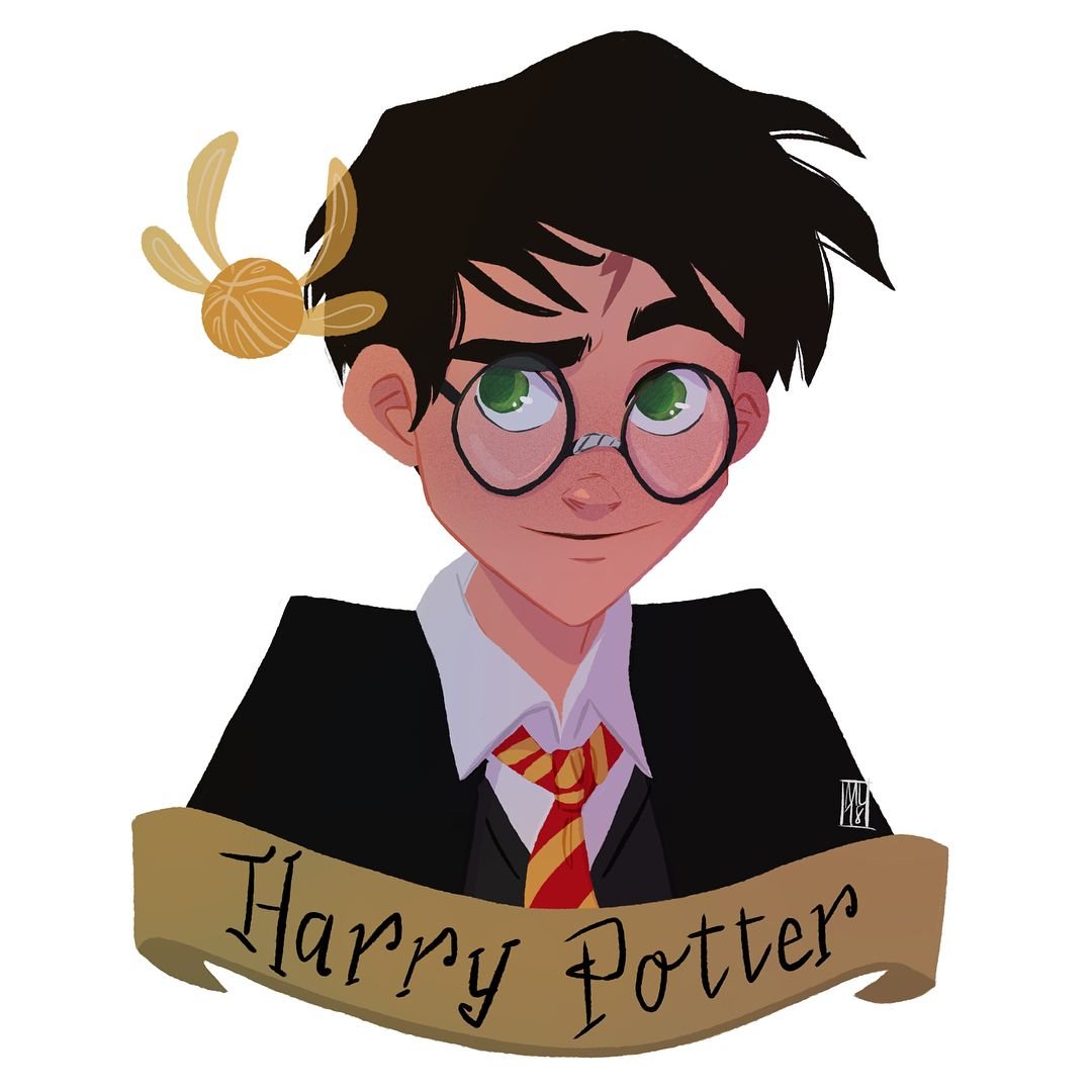 Гарри Поттер в мультяшном стиле