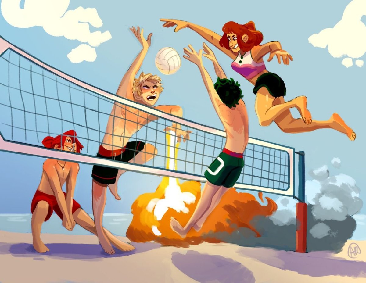 Плакат на тему волейбол