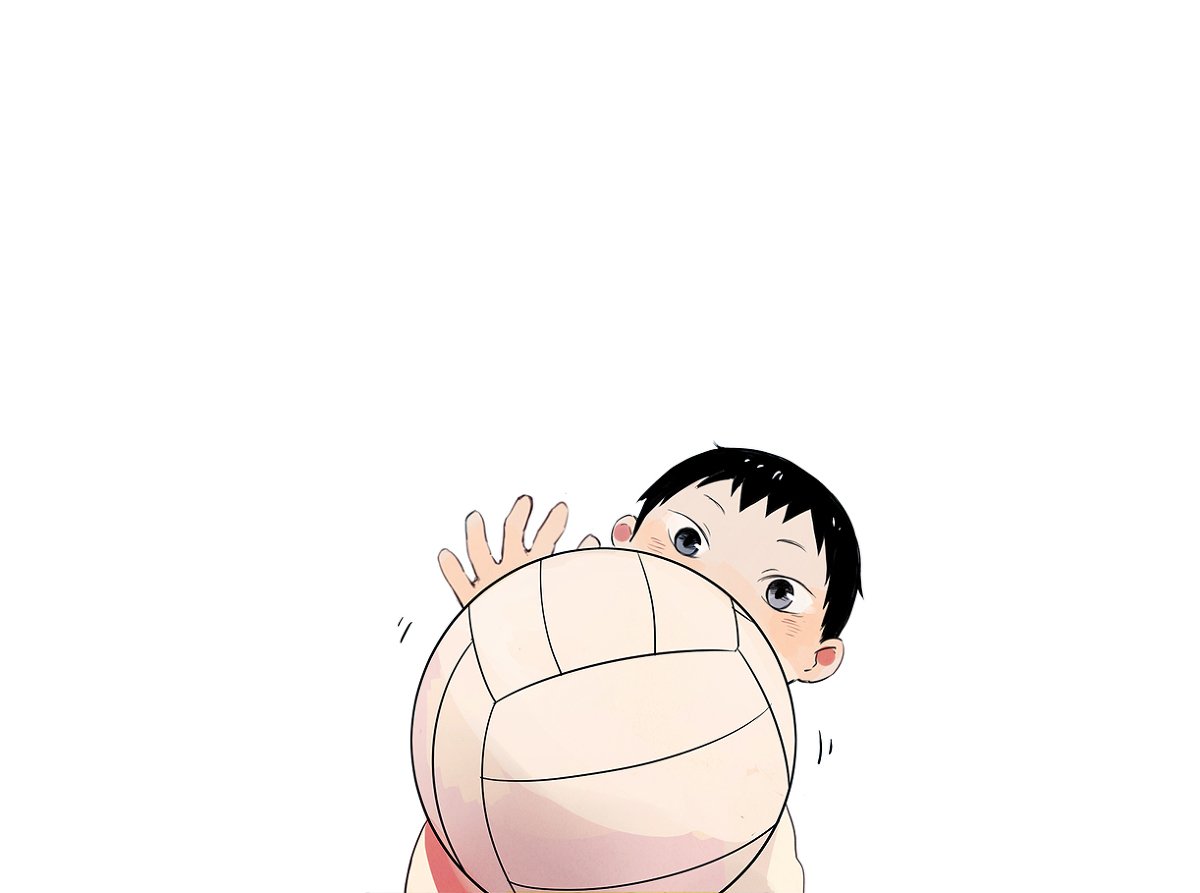 Аниме волейбол Кагеяма с мячом