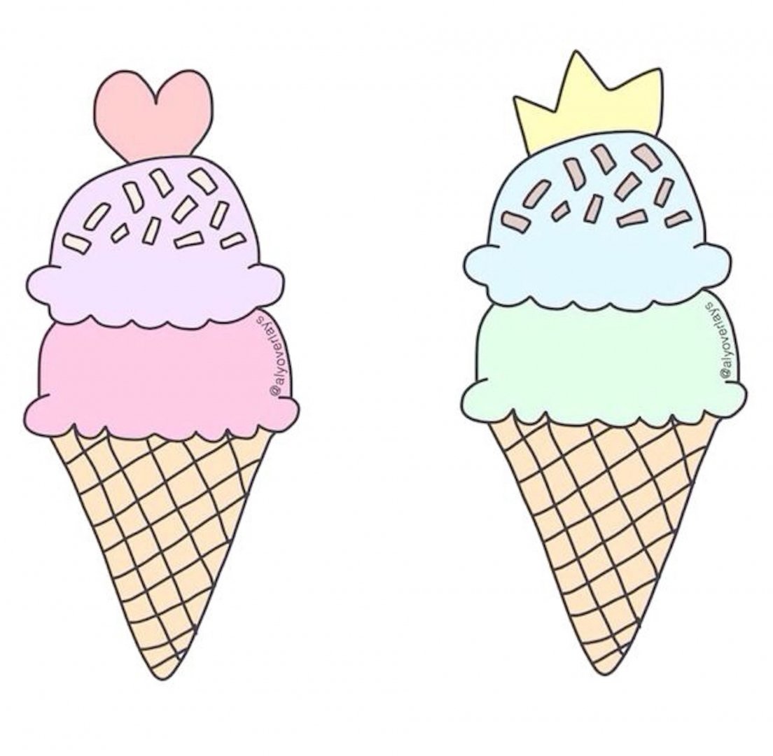 Рисунки для срисовки мороженое