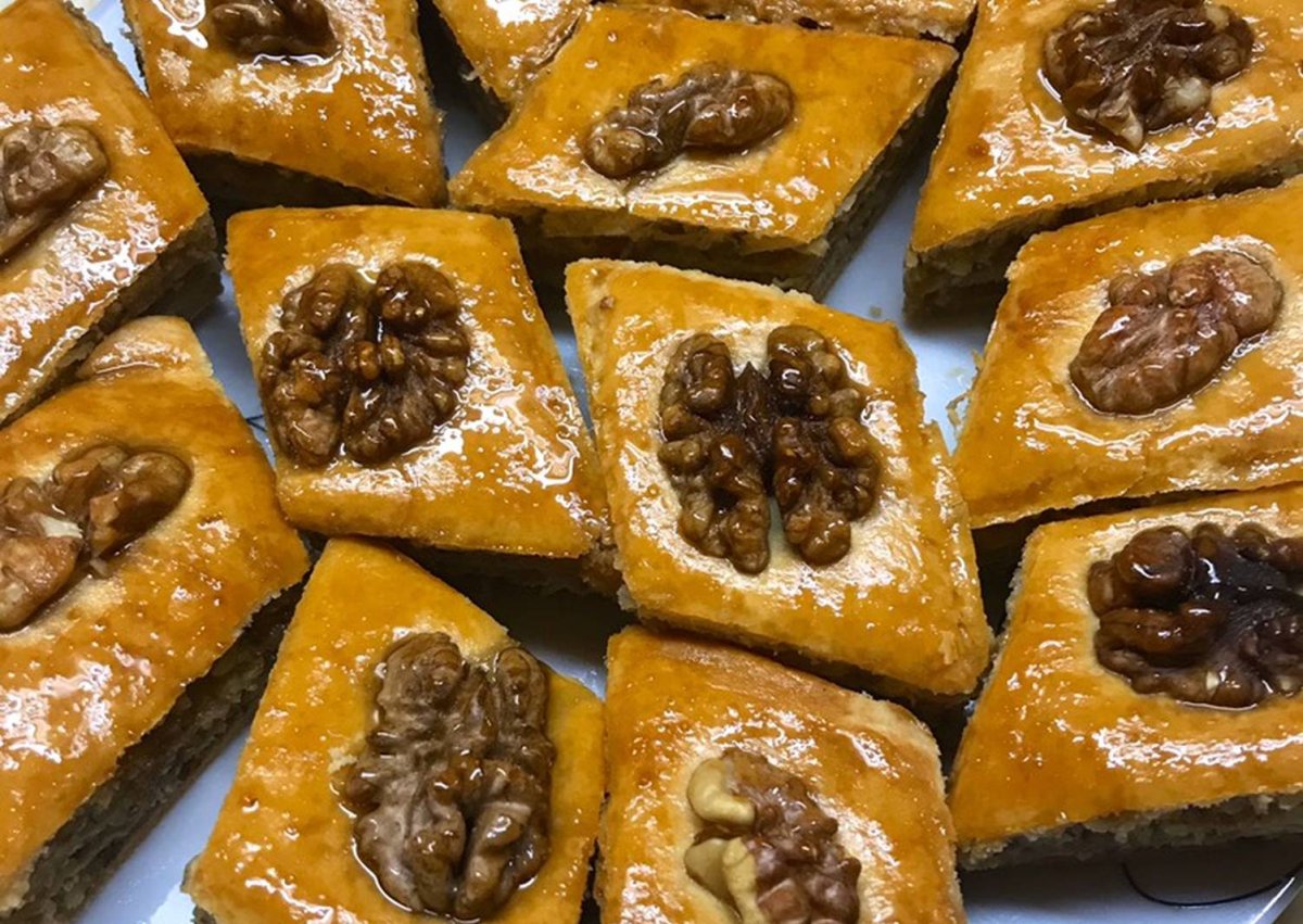 Пахлава рецепт классический с грецким орехом фото пошагово