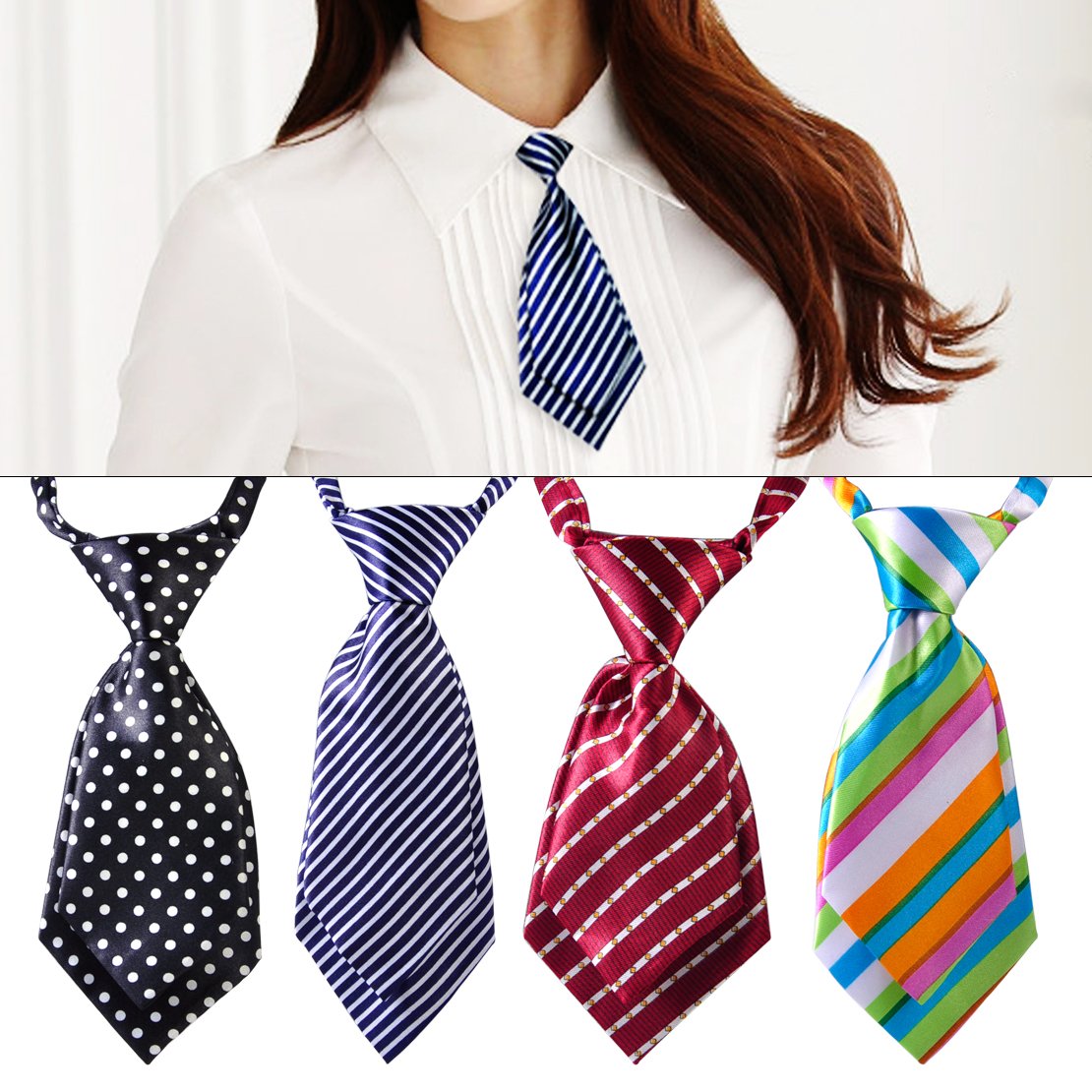 Галстук перевод. Женский галстук. Женщина в галстуке. Короткий галстук. Форменный галстук для женщин.