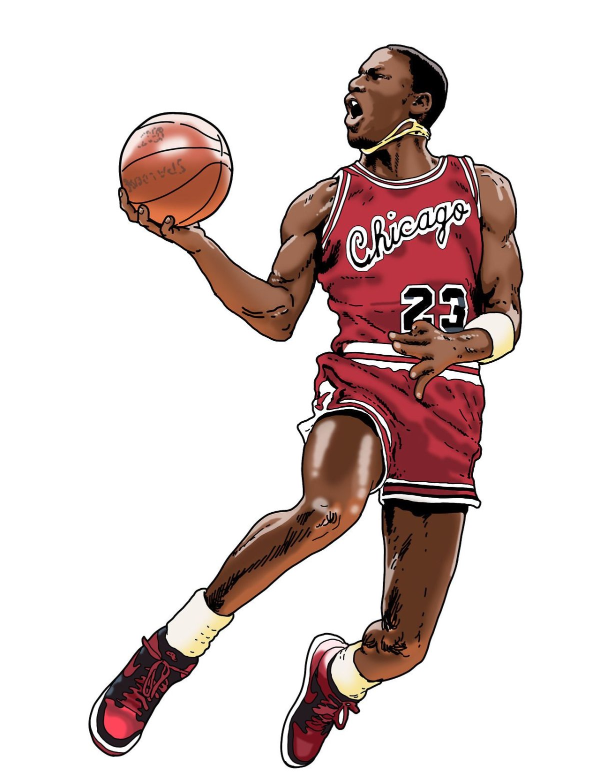 Мультяшные баскетболисты НБА Майкл Джордан