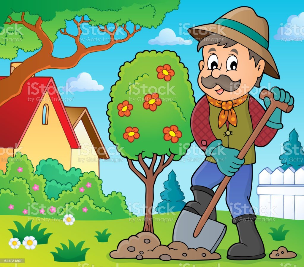 Садовник картина для детей