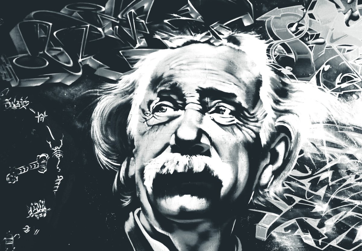 Альберт Эйнштейн граффити