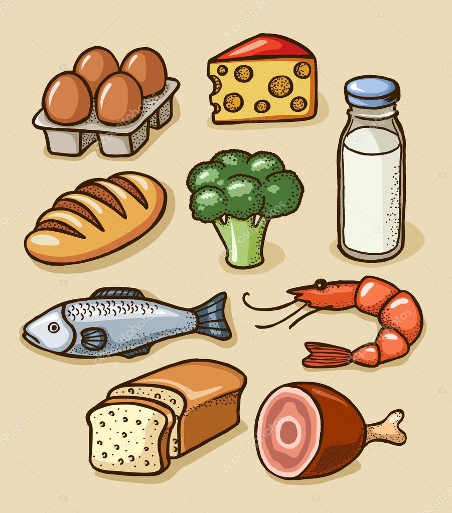 Рисунки продуктов питания
