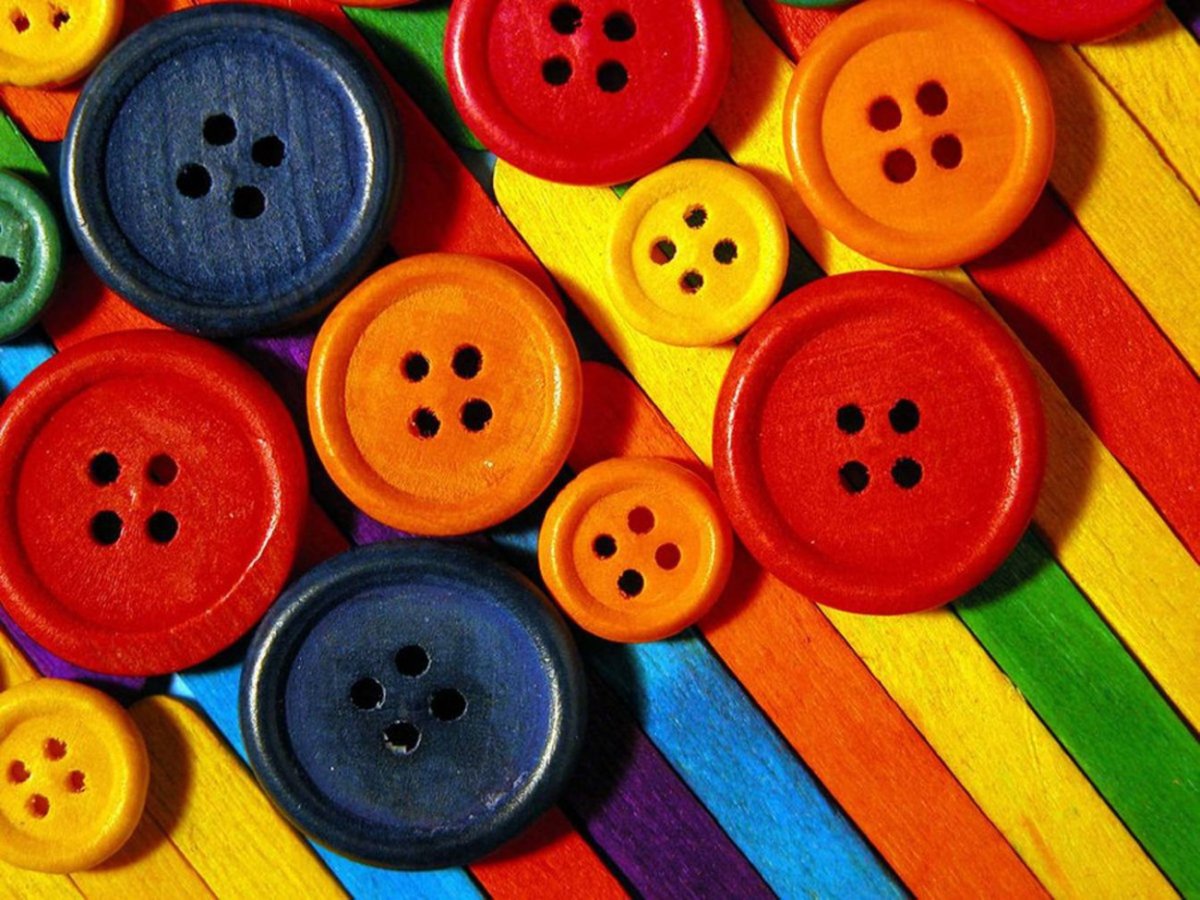 Цветные пуговицы для детей