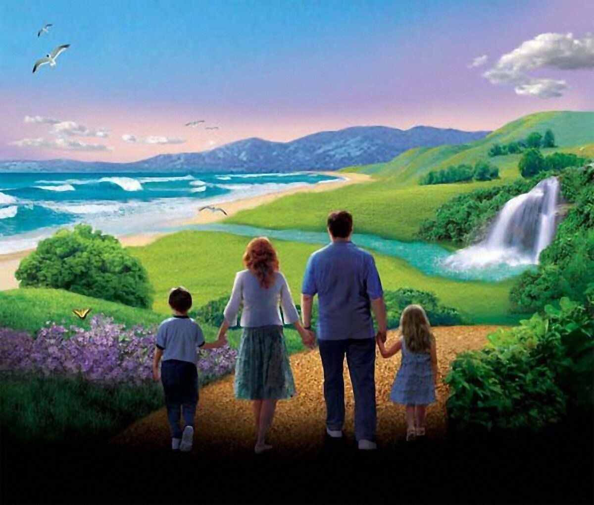 Будущем счастливая семья. Свидетели Иеговы рай на земле. Новый мир свидетелей Иеговы. Новый мир свидетели Иеговы рай. Рай на земле.