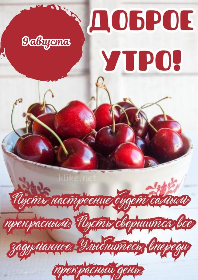 Доброе утро 9 августа!