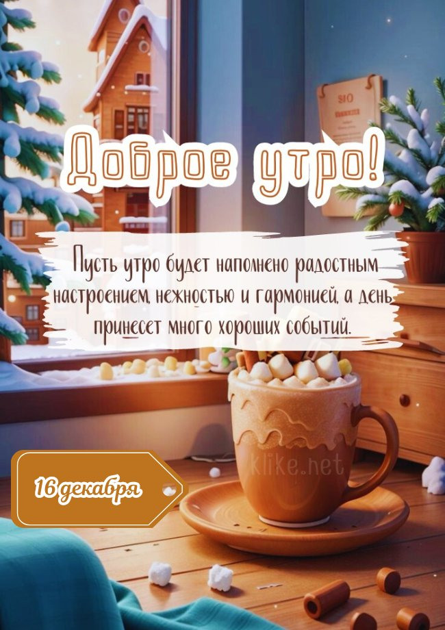 Гармоничного утра 16 декабря!