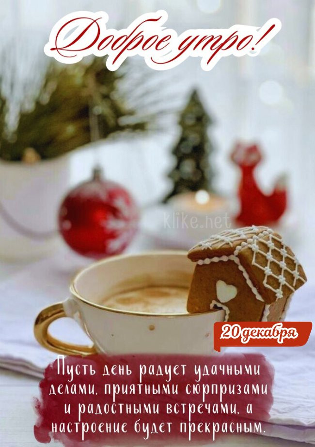 Отличная картинка с добрым утром 20 декабря!
