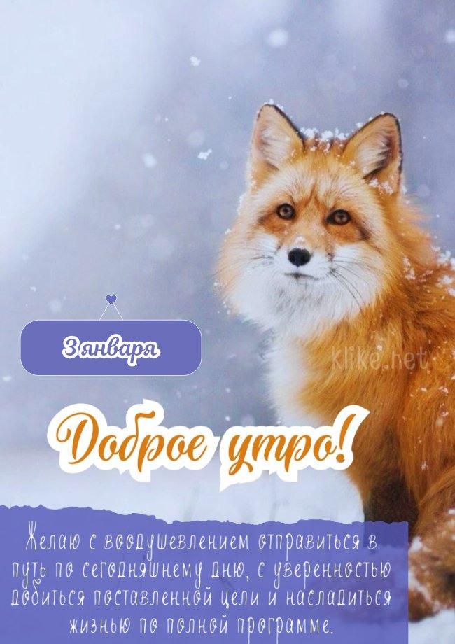 Доброго утра 3 января!