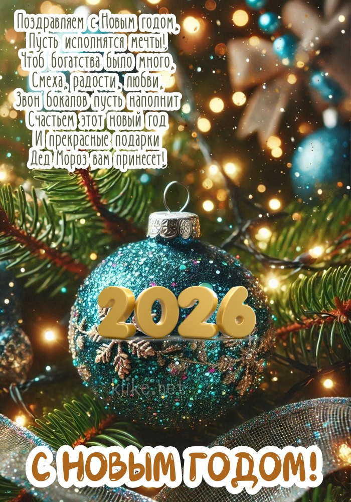 Яркая гирлянда на Новый 2026 год.